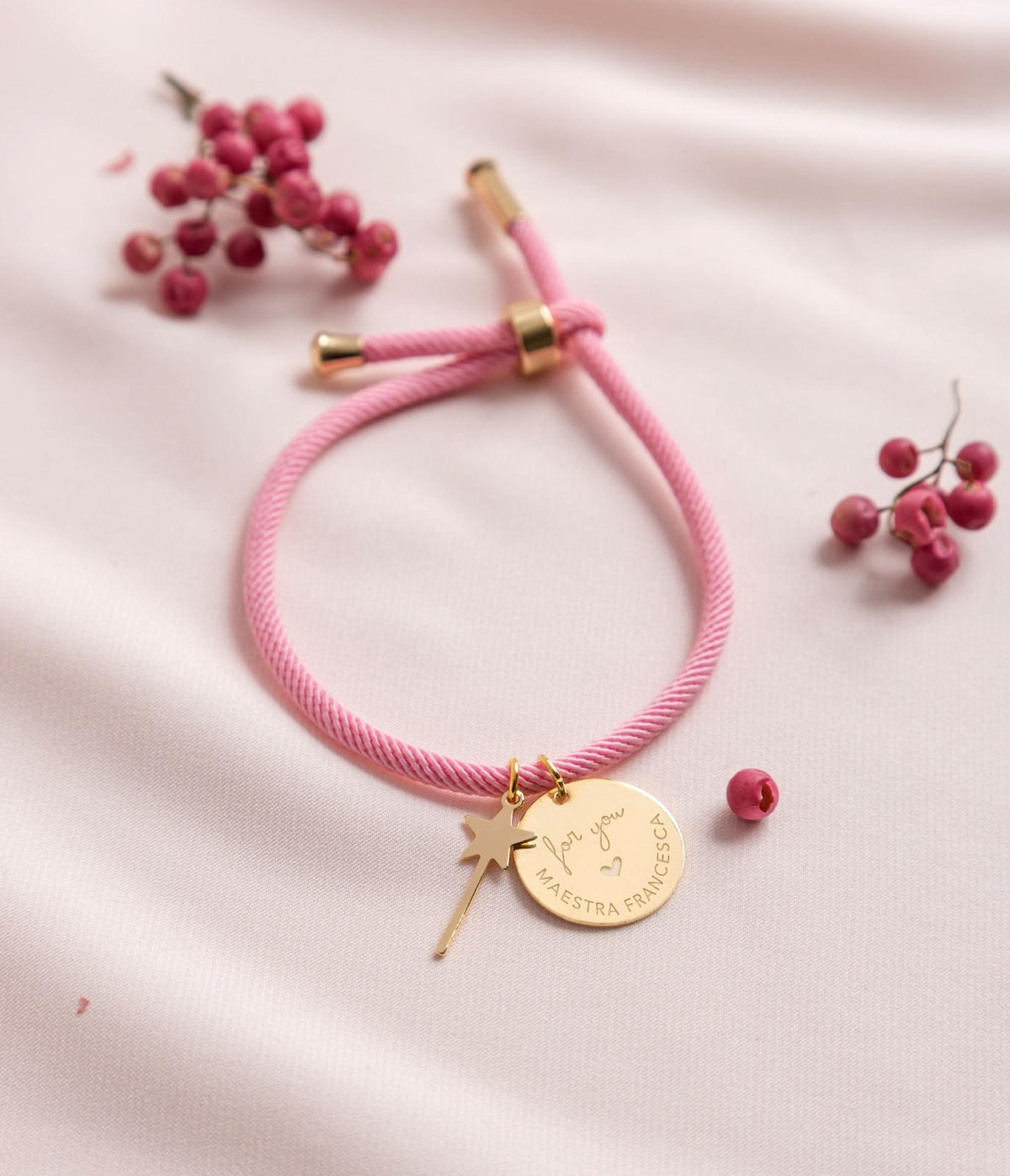 Bracciale regalo Maestra con bacchetta magica